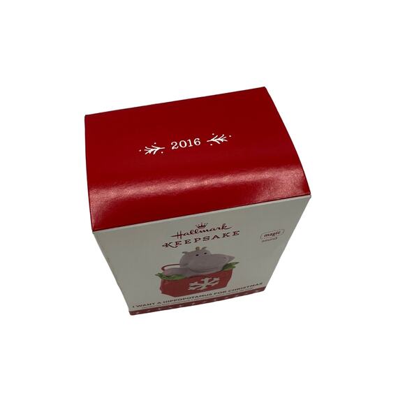 Hallmark Ornament I Want A Hippopotamus for Christmas Magic Sound NIB 2016 - Picture 6 of 6